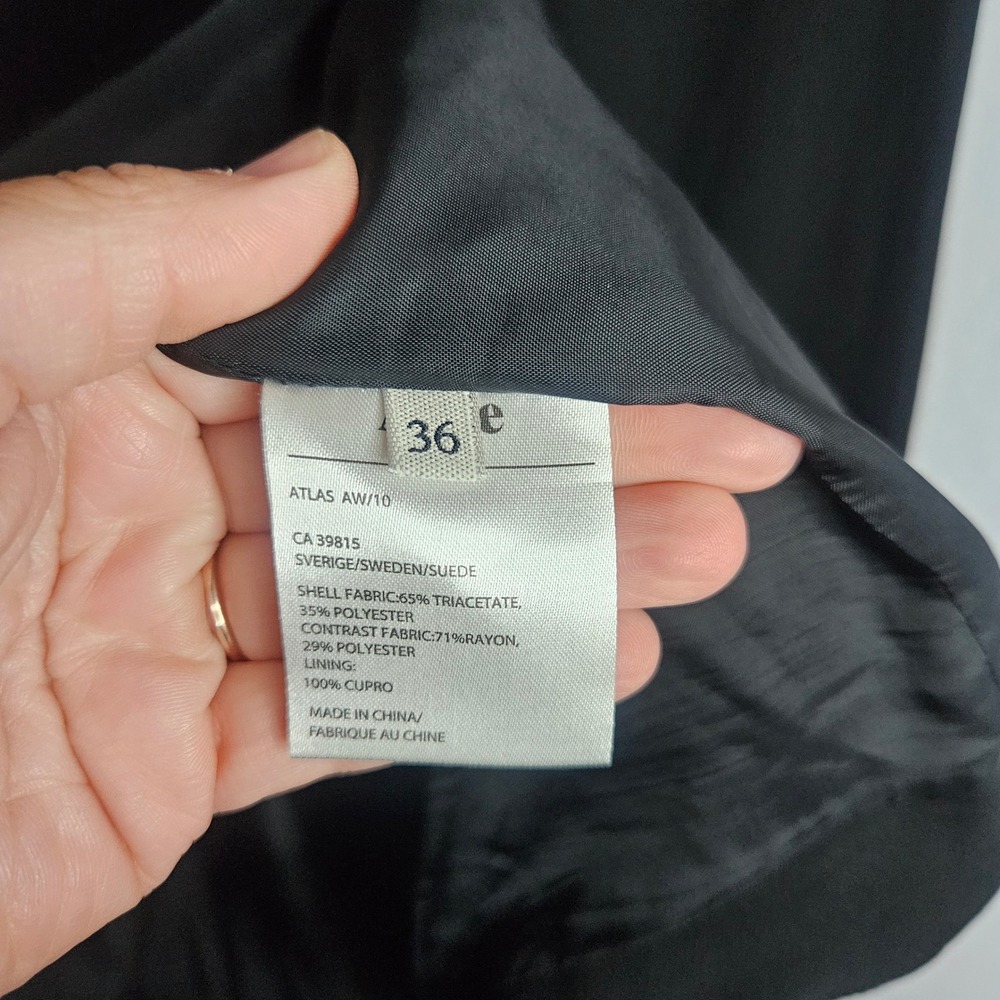Acne Studios Atlas Black Long Sleeve Mini Dress Panelled Corset Style 36 US 4 - Picture 4 of 13